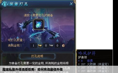 魔域私服外挂选择指南：如何挑选最佳外挂